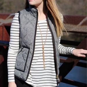 Women's Slim Fall Quilted Herringbone Puffer Vest